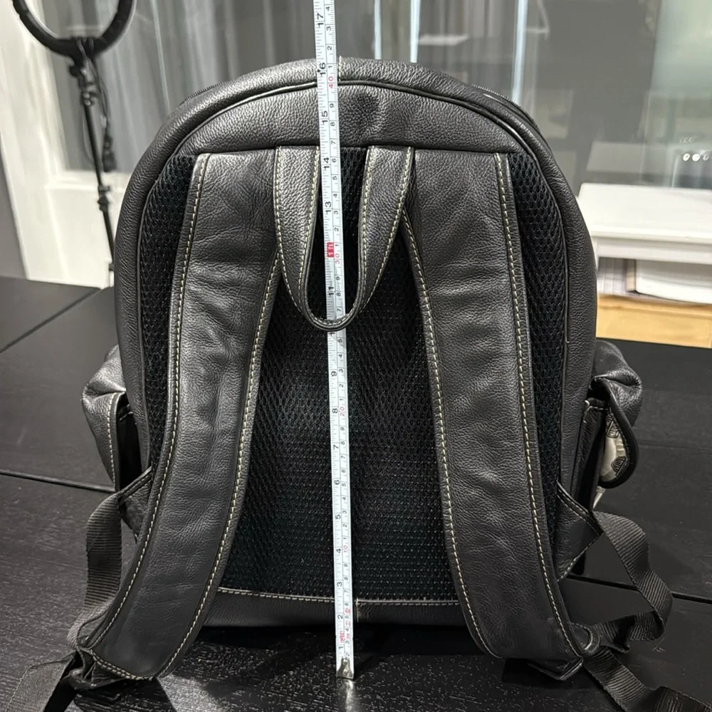 Harley-Davidson by Athalon Large Black Leather Backpack